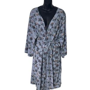 Vera Bradley women’s S/M floral‎ mushroom hedgehog short robe new lounge